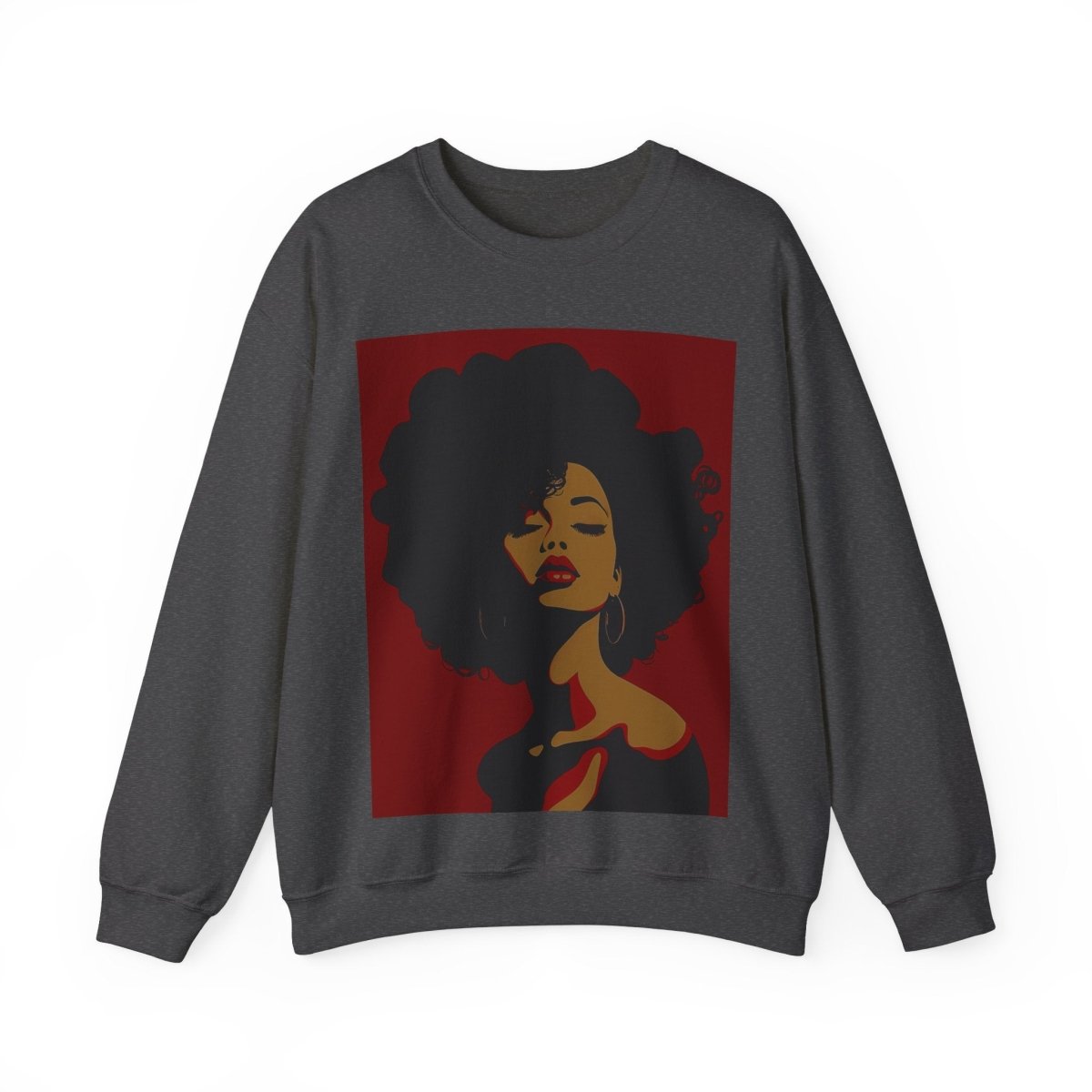 Afro Lady Sweatshirt - Afrocentric Art by The Trini Gee