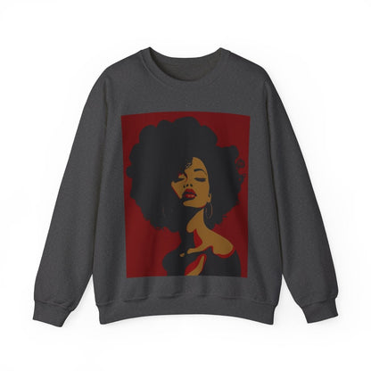 Afro Lady Sweatshirt - Afrocentric Art by The Trini Gee