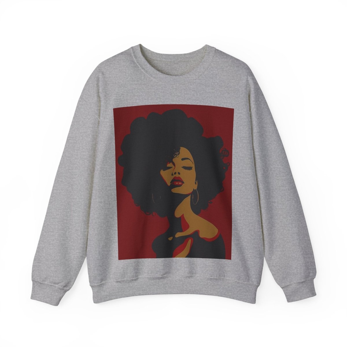 Afro Lady Sweatshirt - Afrocentric Art by The Trini Gee