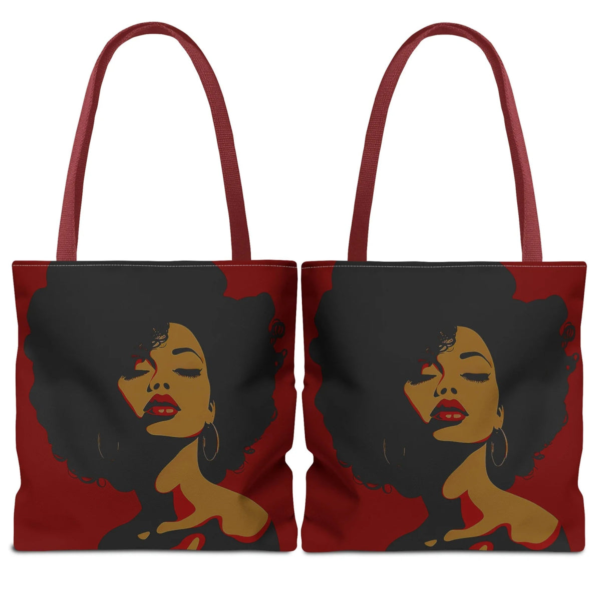 Afro Lady Tote Bag - Afrocentric Art by The Trini Gee