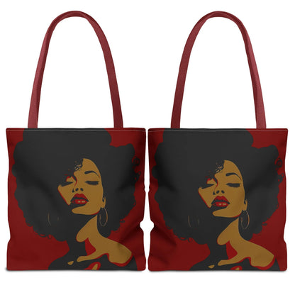 Afro Lady Tote Bag - Afrocentric Art by The Trini Gee