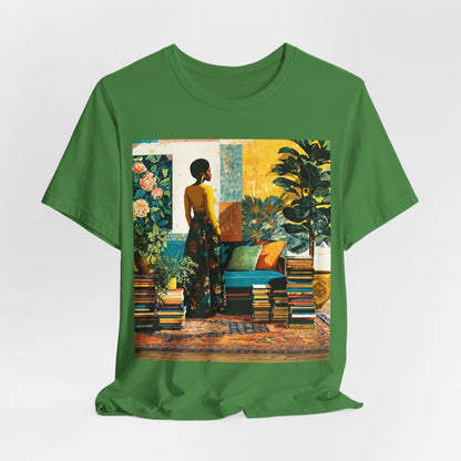 Afro Library Muse Shirt - Afrocentric Art by The Trini Gee