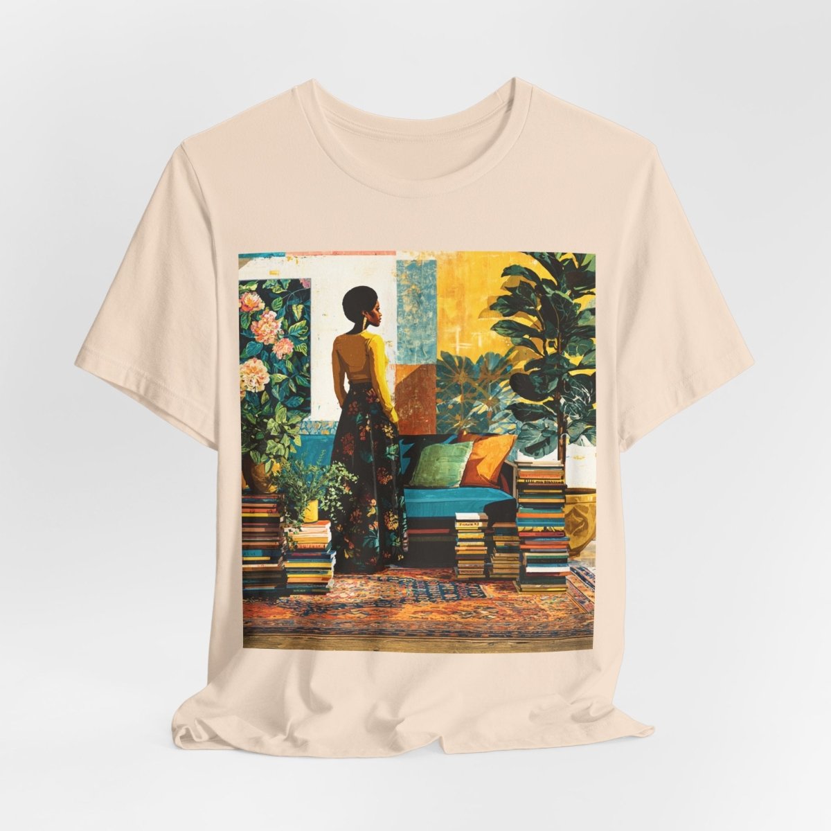 Afro Library Muse Shirt - Afrocentric Art by The Trini Gee