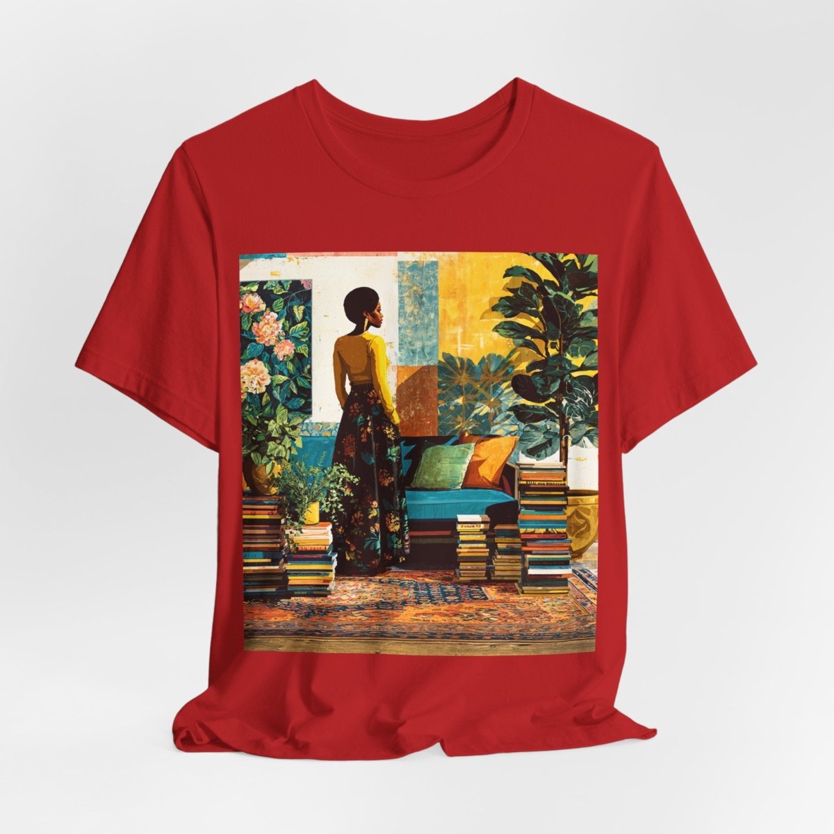 Afro Library Muse Shirt - Afrocentric Art by The Trini Gee