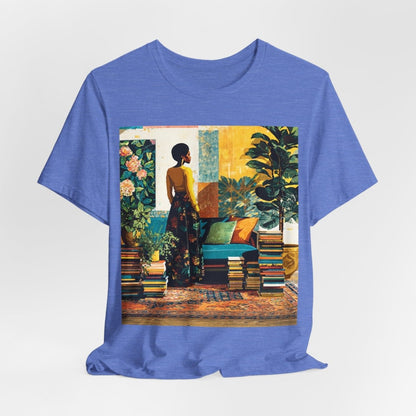 Afro Library Muse Shirt - Afrocentric Art by The Trini Gee