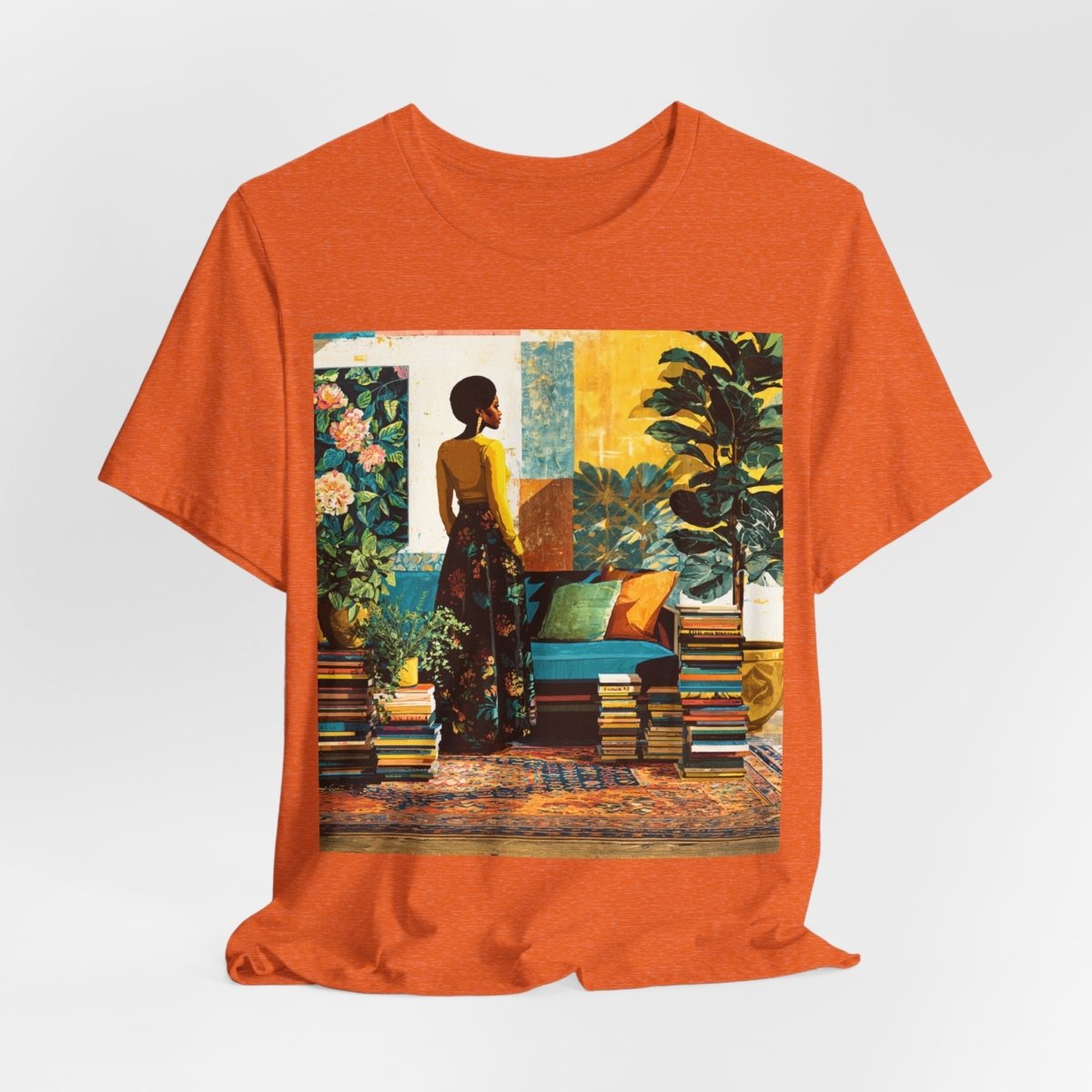 Afro Library Muse Shirt - Afrocentric Art by The Trini Gee