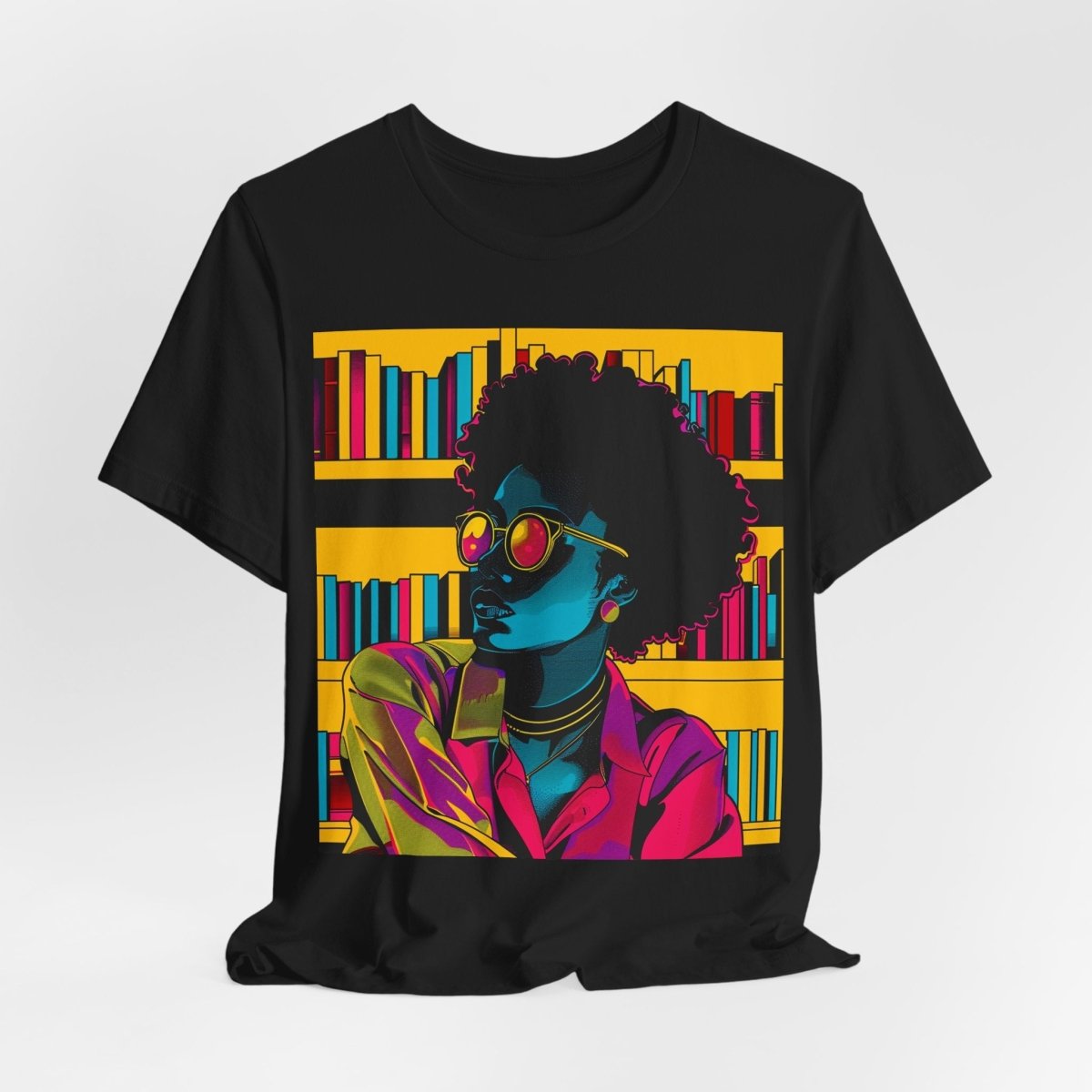 Afro Library Shirt - Afrocentric Art by The Trini Gee