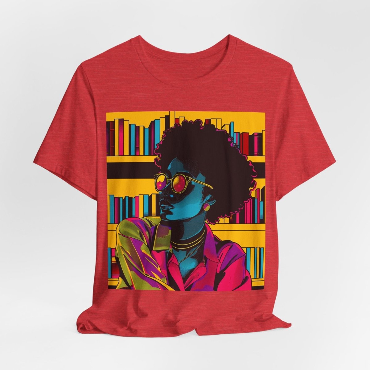 Afro Library Shirt - Afrocentric Art by The Trini Gee