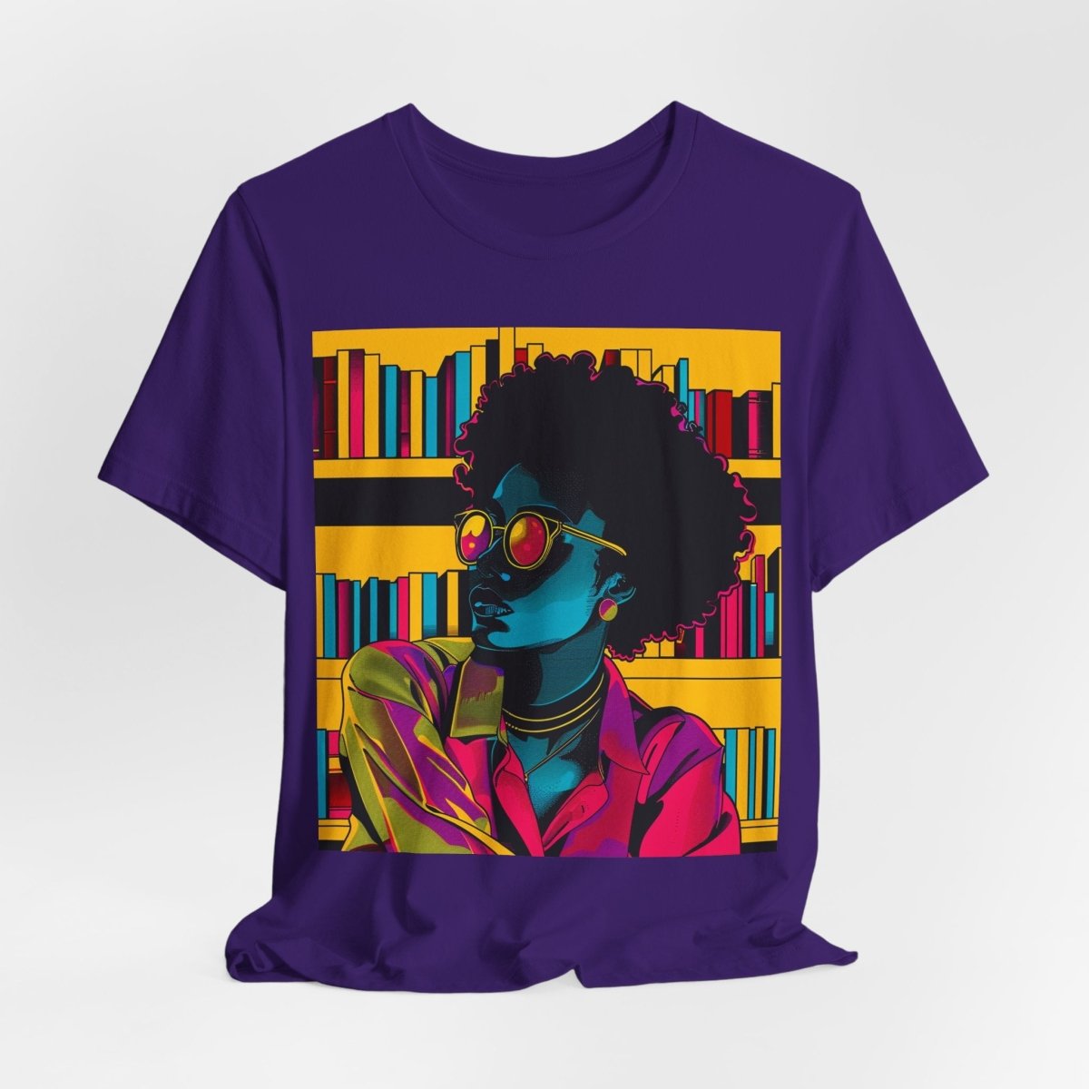 Afro Library Shirt - Afrocentric Art by The Trini Gee