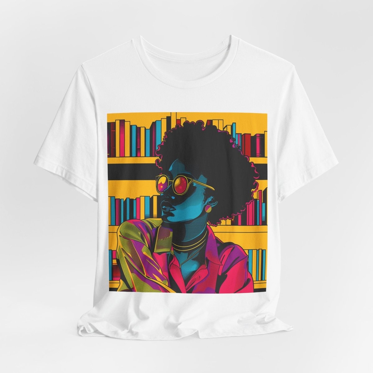 Afro Library Shirt - Afrocentric Art by The Trini Gee