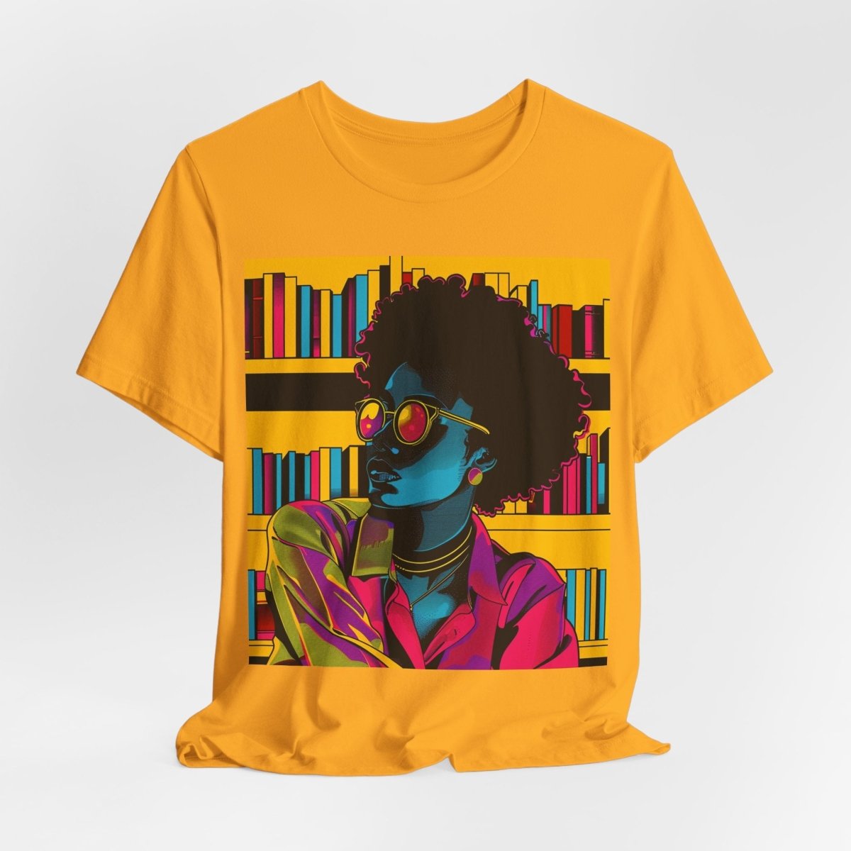 Afro Library Shirt - Afrocentric Art by The Trini Gee