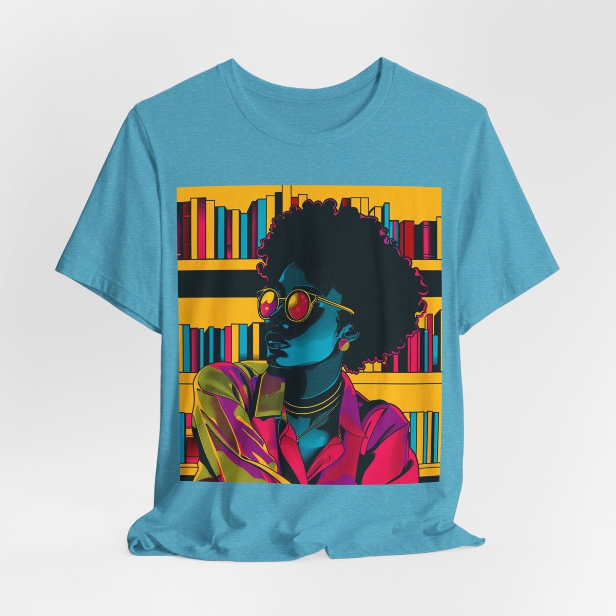 Afro Library Shirt - Afrocentric Art by The Trini Gee