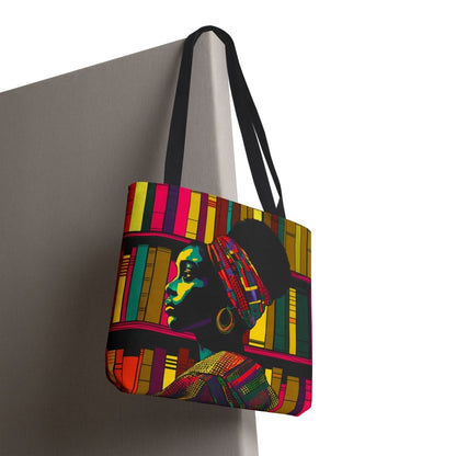 Afro Lit Aisle Tote Bag - Afrocentric Art by The Trini Gee