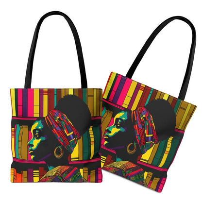 Afro Lit Aisle Tote Bag - Afrocentric Art by The Trini Gee