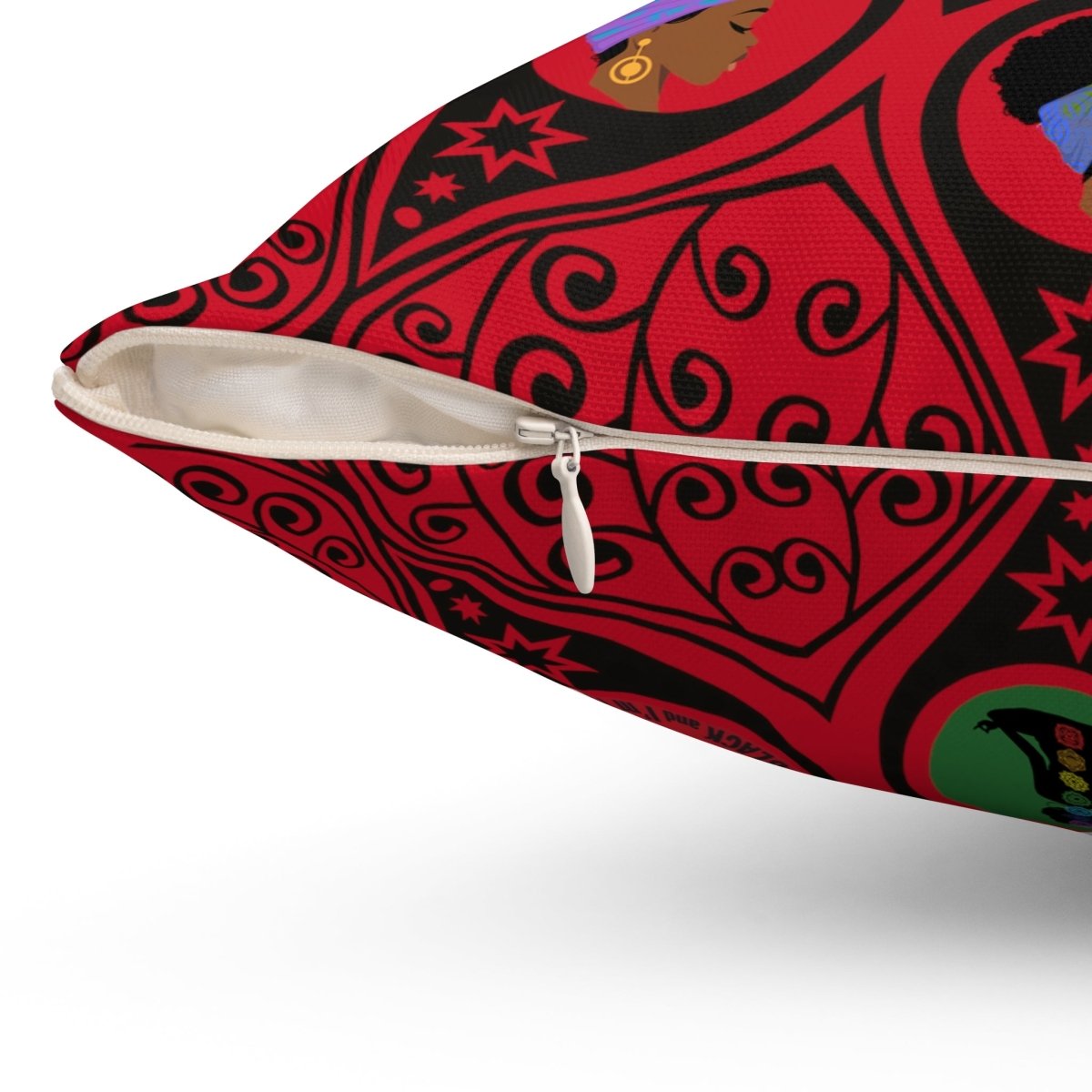 Afro Mandala Pillow - Afrocentric Art by The Trini Gee