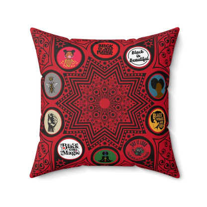 Afro Mandala Pillow - Afrocentric Art by The Trini Gee