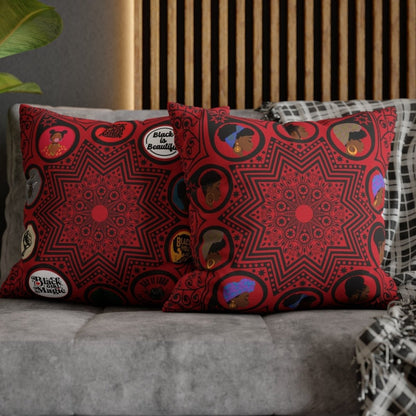 Afro Mandala Pillow - Afrocentric Art by The Trini Gee