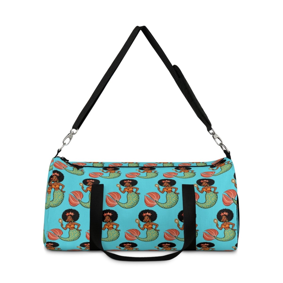 Afro Mermaid Duffel Bag - Afrocentric Art by The Trini Gee