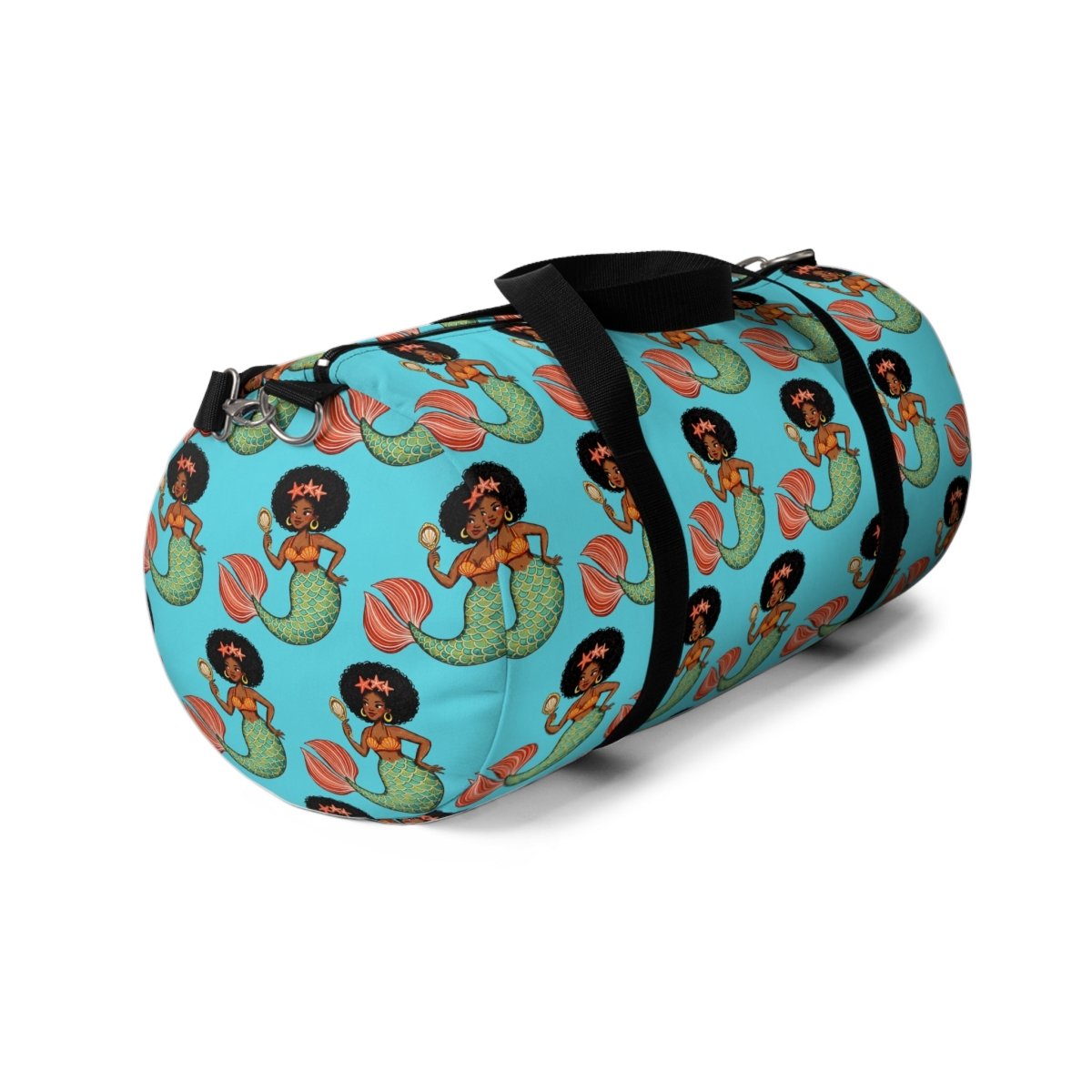 Afro Mermaid Duffel Bag - Afrocentric Art by The Trini Gee