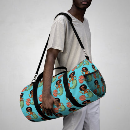 Afro Mermaid Duffel Bag - Afrocentric Art by The Trini Gee