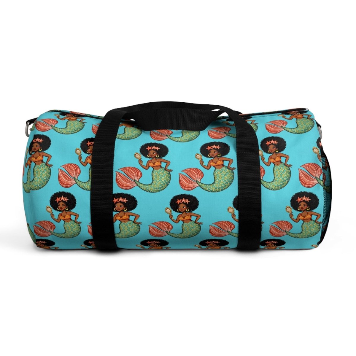 Afro Mermaid Duffel Bag - Afrocentric Art by The Trini Gee
