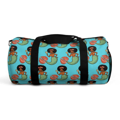 Afro Mermaid Duffel Bag - Afrocentric Art by The Trini Gee