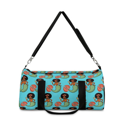 Afro Mermaid Duffel Bag - Afrocentric Art by The Trini Gee