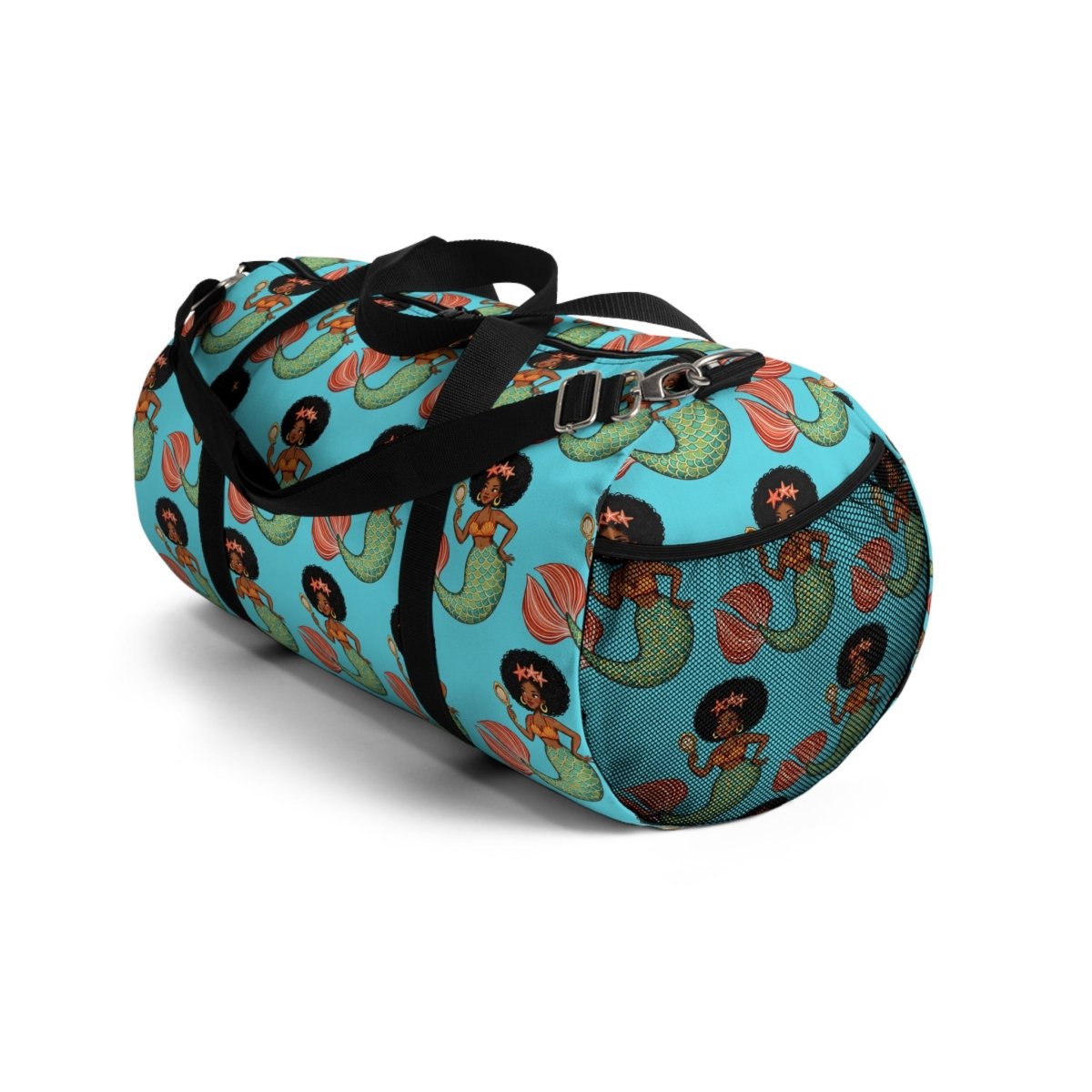 Afro Mermaid Duffel Bag - Afrocentric Art by The Trini Gee