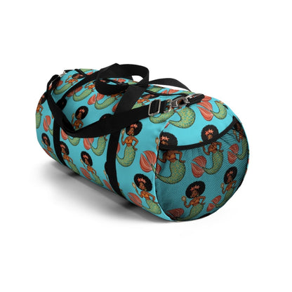 Afro Mermaid Duffel Bag - Afrocentric Art by The Trini Gee