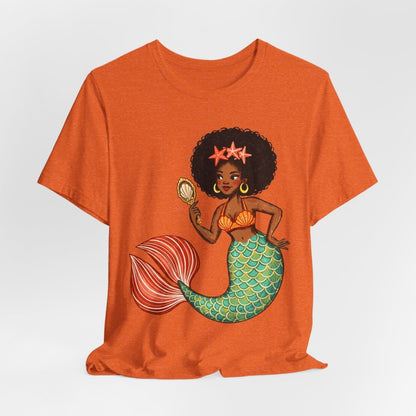 Afro Mermaid Glam T-Shirt - Afrocentric Art by The Trini Gee