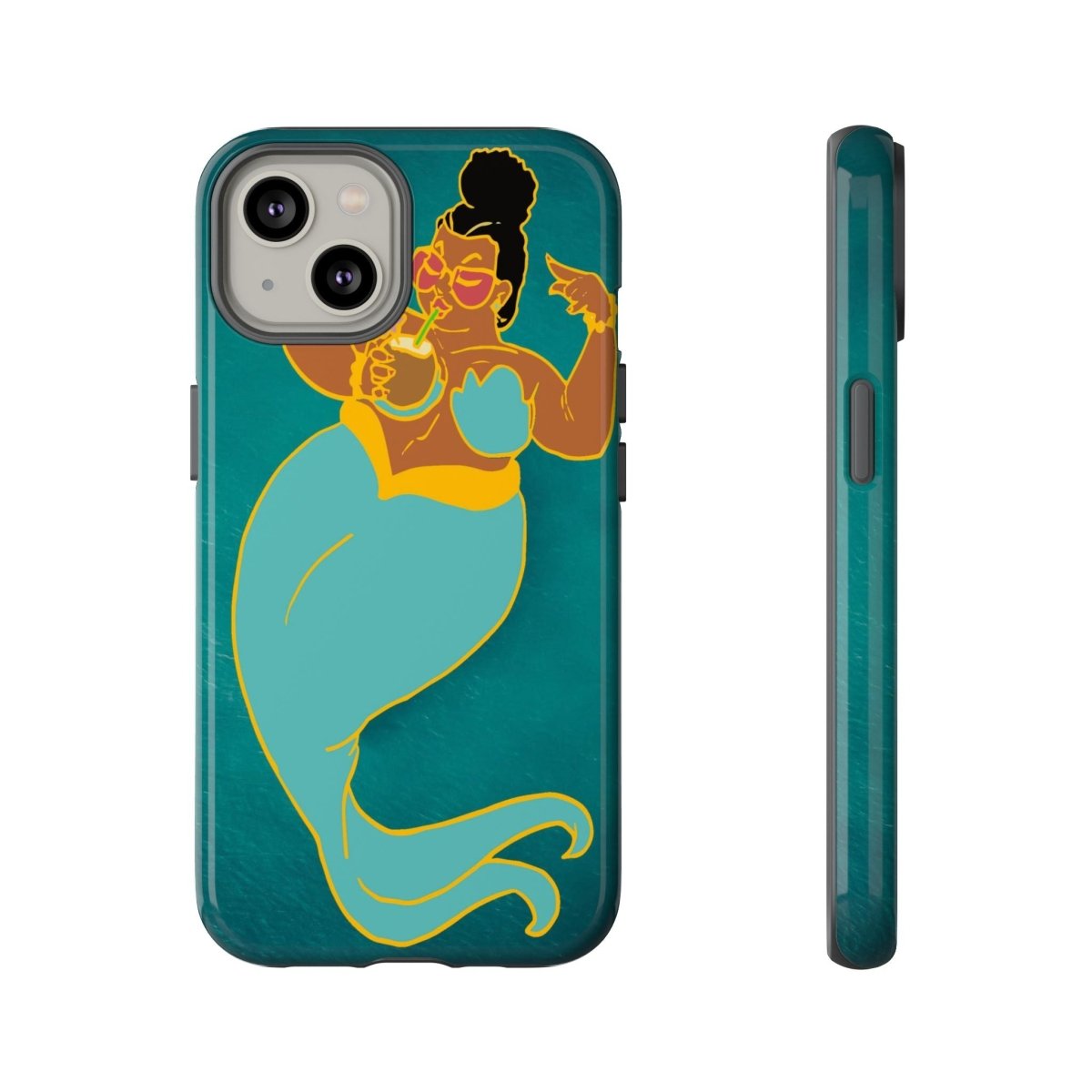 Afro Mermaid Phone Case - Afrocentric Art by The Trini Gee