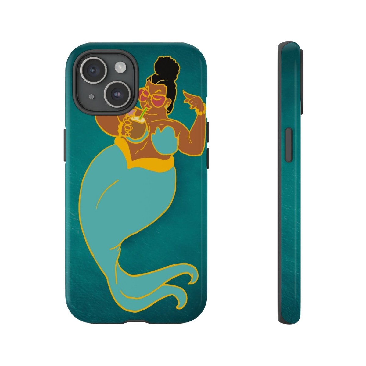 Afro Mermaid Phone Case - Afrocentric Art by The Trini Gee