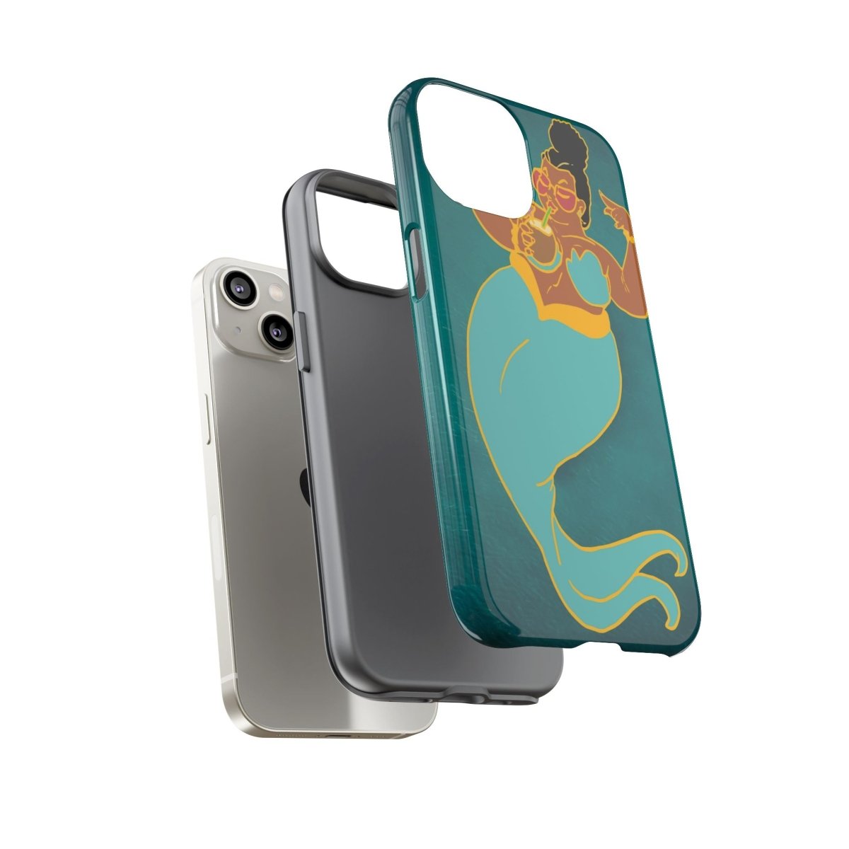Afro Mermaid Phone Case - Afrocentric Art by The Trini Gee