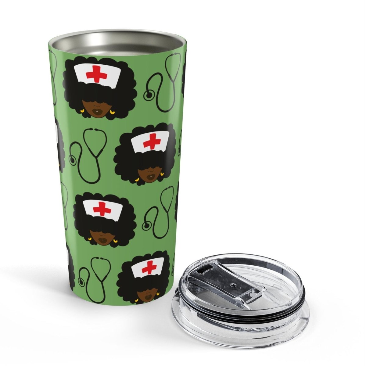 Afro Nurses Tumbler - Afrocentric Art by The Trini Gee