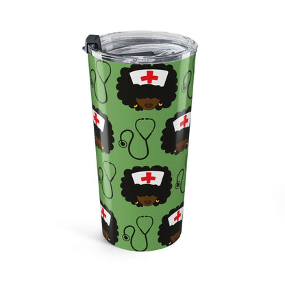 Afro Nurses Tumbler - Afrocentric Art by The Trini Gee