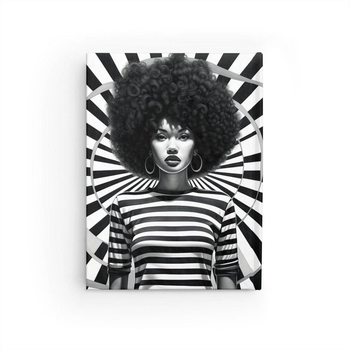 Afro Optical Illusion Journal - Afrocentric Art by The Trini Gee