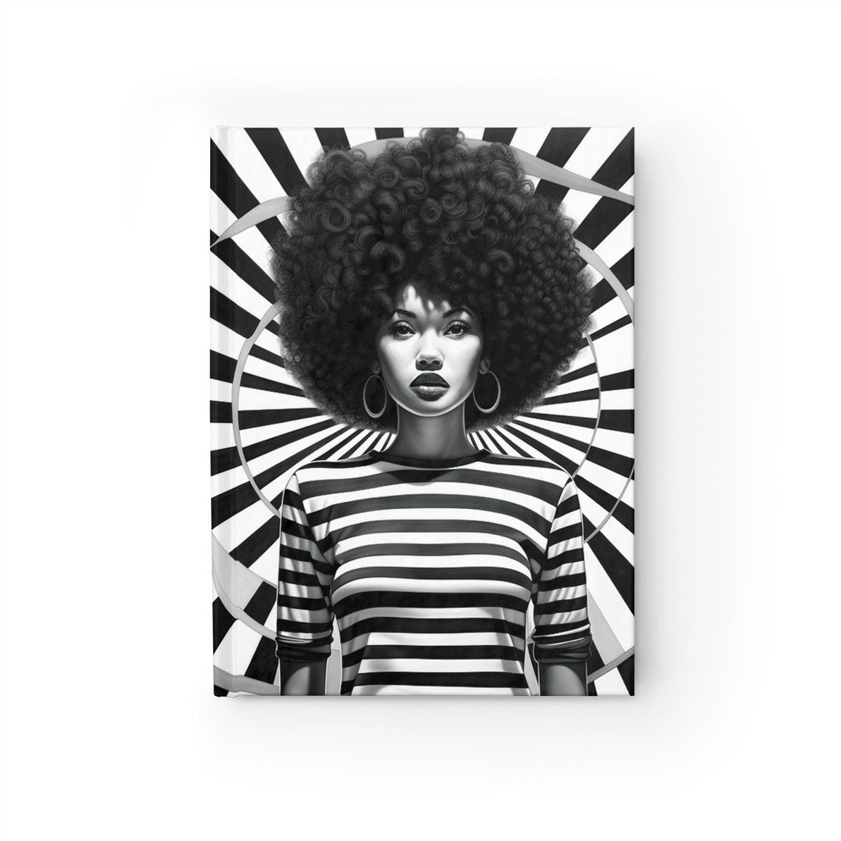 Afro Optical Illusion Journal - Afrocentric Art by The Trini Gee