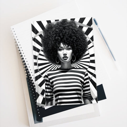 Afro Optical Illusion Journal - Afrocentric Art by The Trini Gee