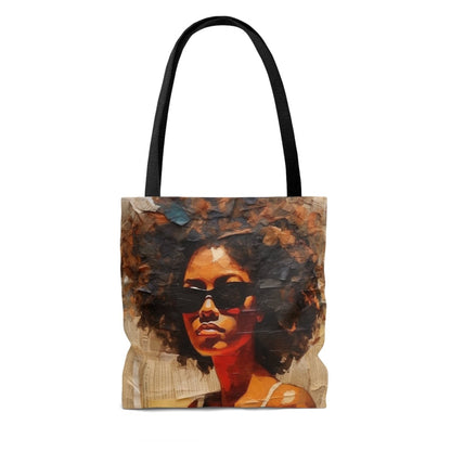 Afro Paper Collage Tote Bag - Afrocentric Art by The Trini Gee