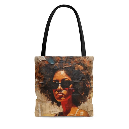 Afro Paper Collage Tote Bag - Afrocentric Art by The Trini Gee