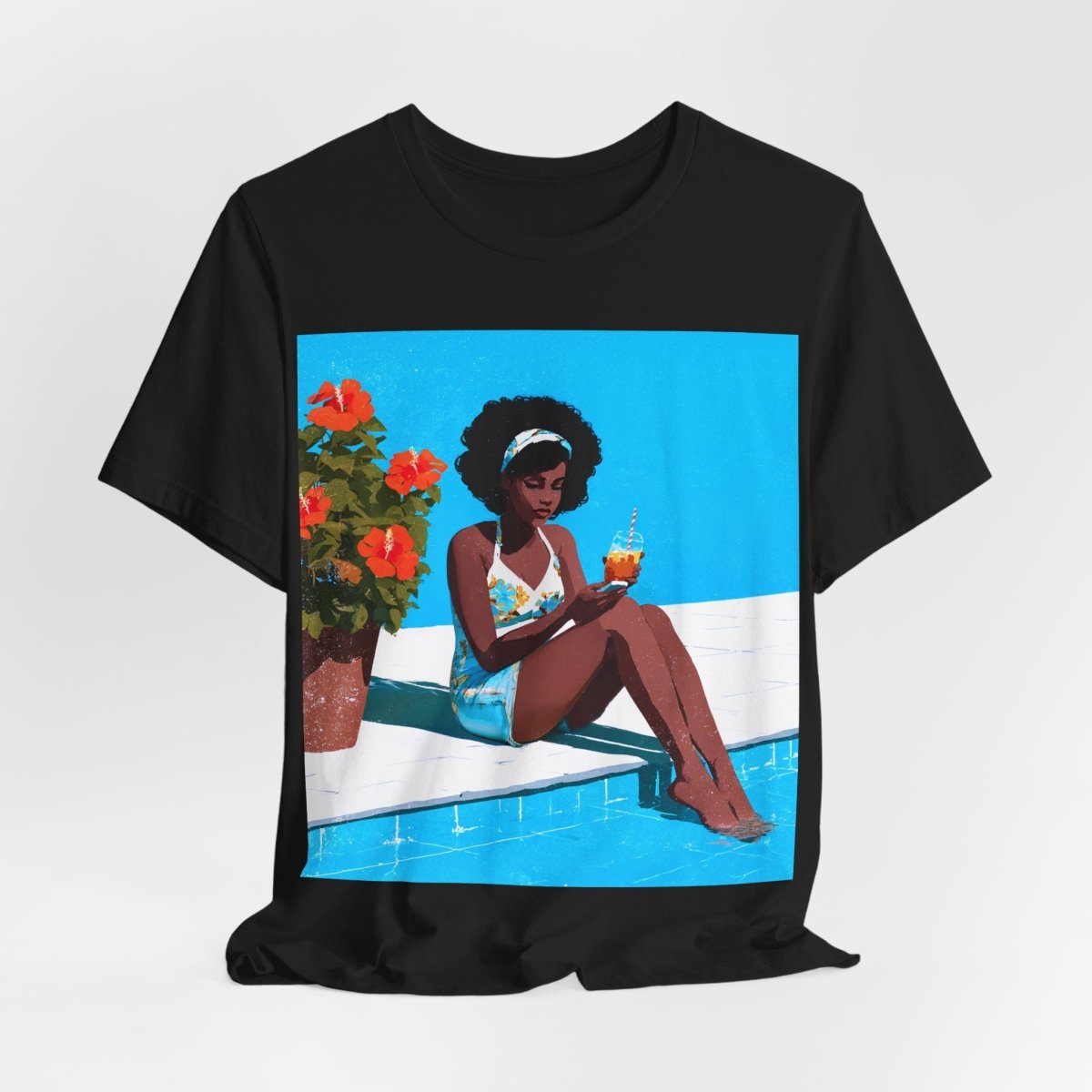 Afro Poolside Shirt - Afrocentric Art by The Trini Gee