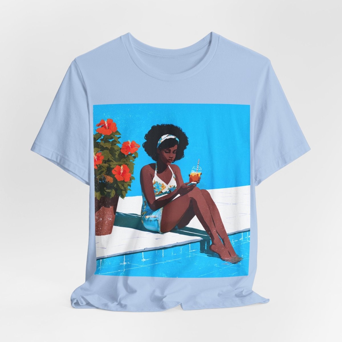 Afro Poolside Shirt - Afrocentric Art by The Trini Gee