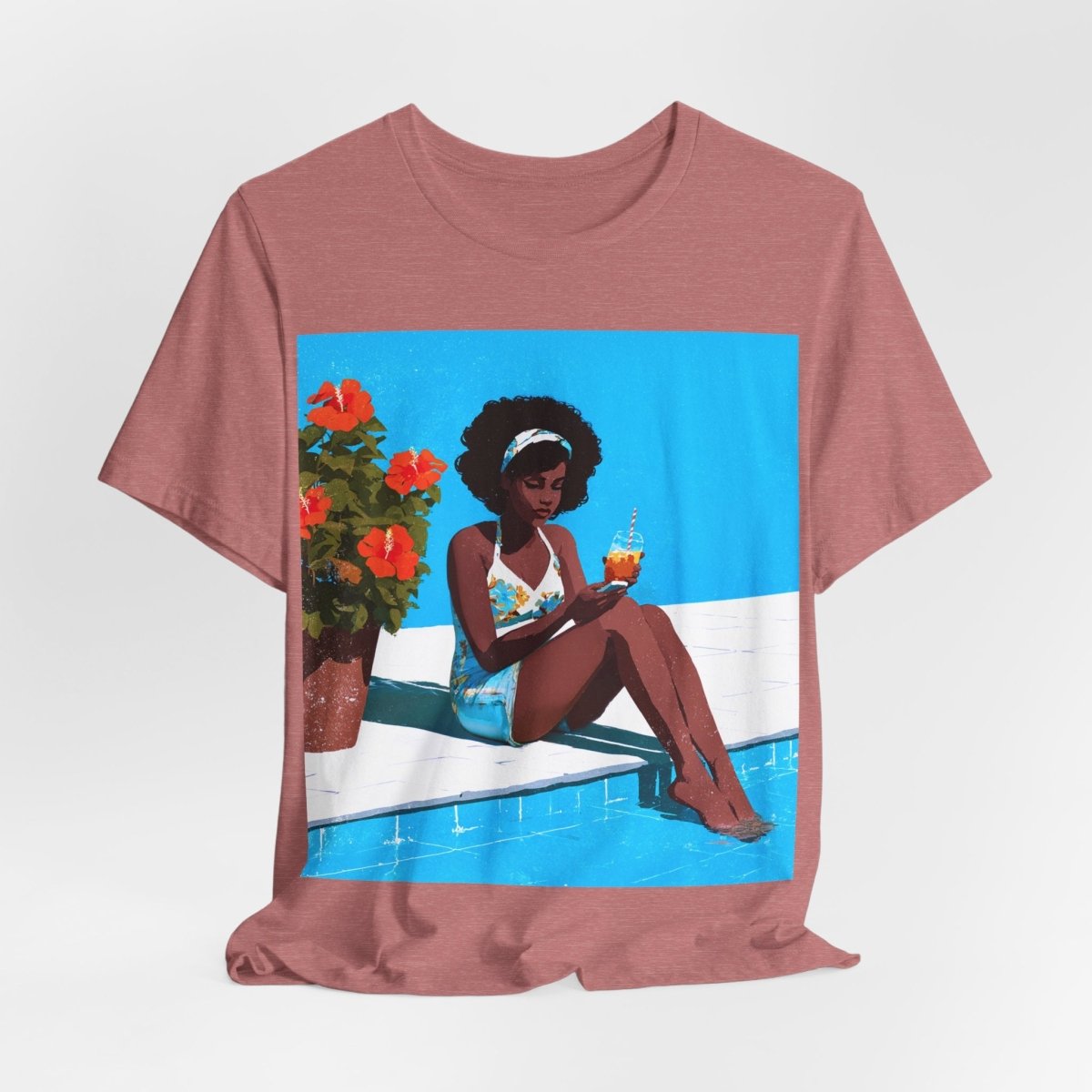 Afro Poolside Shirt - Afrocentric Art by The Trini Gee