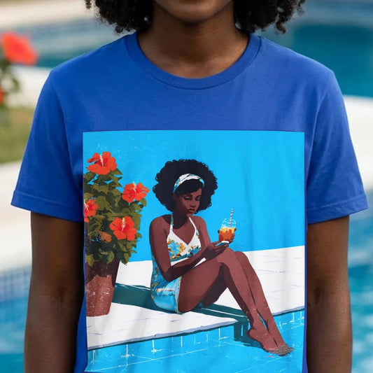 Afro Poolside Shirt - Afrocentric Art by The Trini Gee