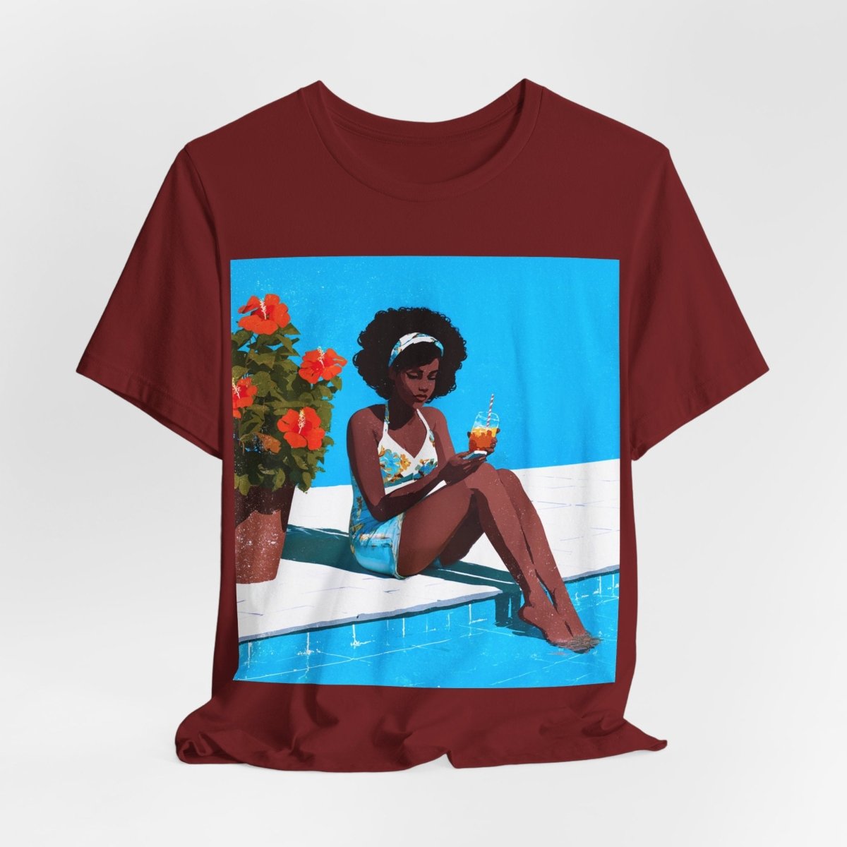 Afro Poolside Shirt - Afrocentric Art by The Trini Gee