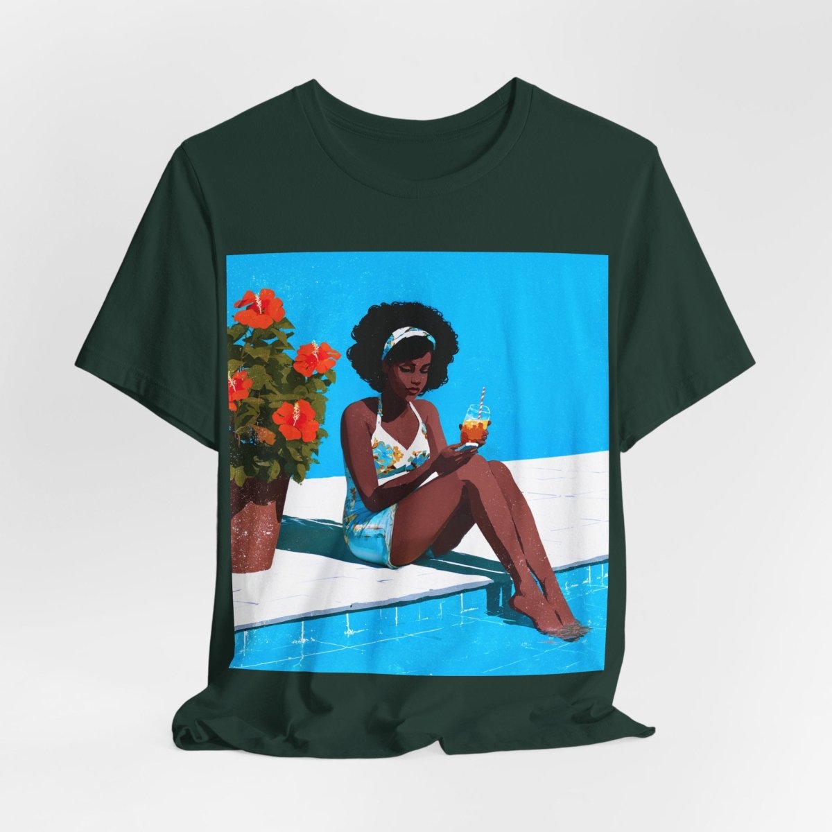 Afro Poolside Shirt - Afrocentric Art by The Trini Gee