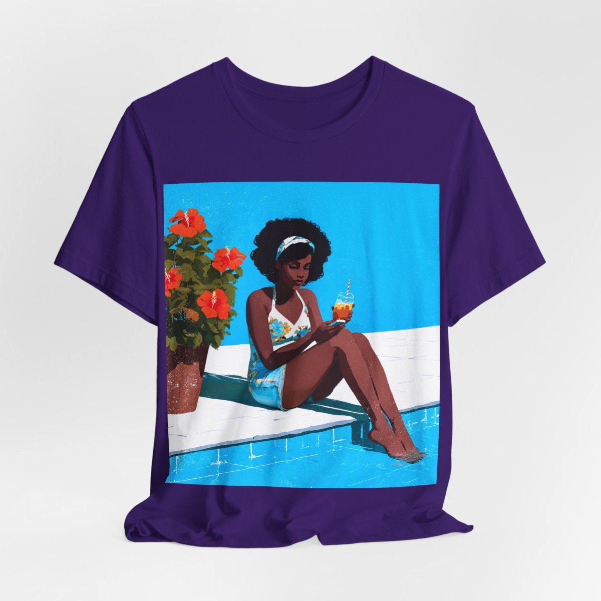Afro Poolside Shirt - Afrocentric Art by The Trini Gee