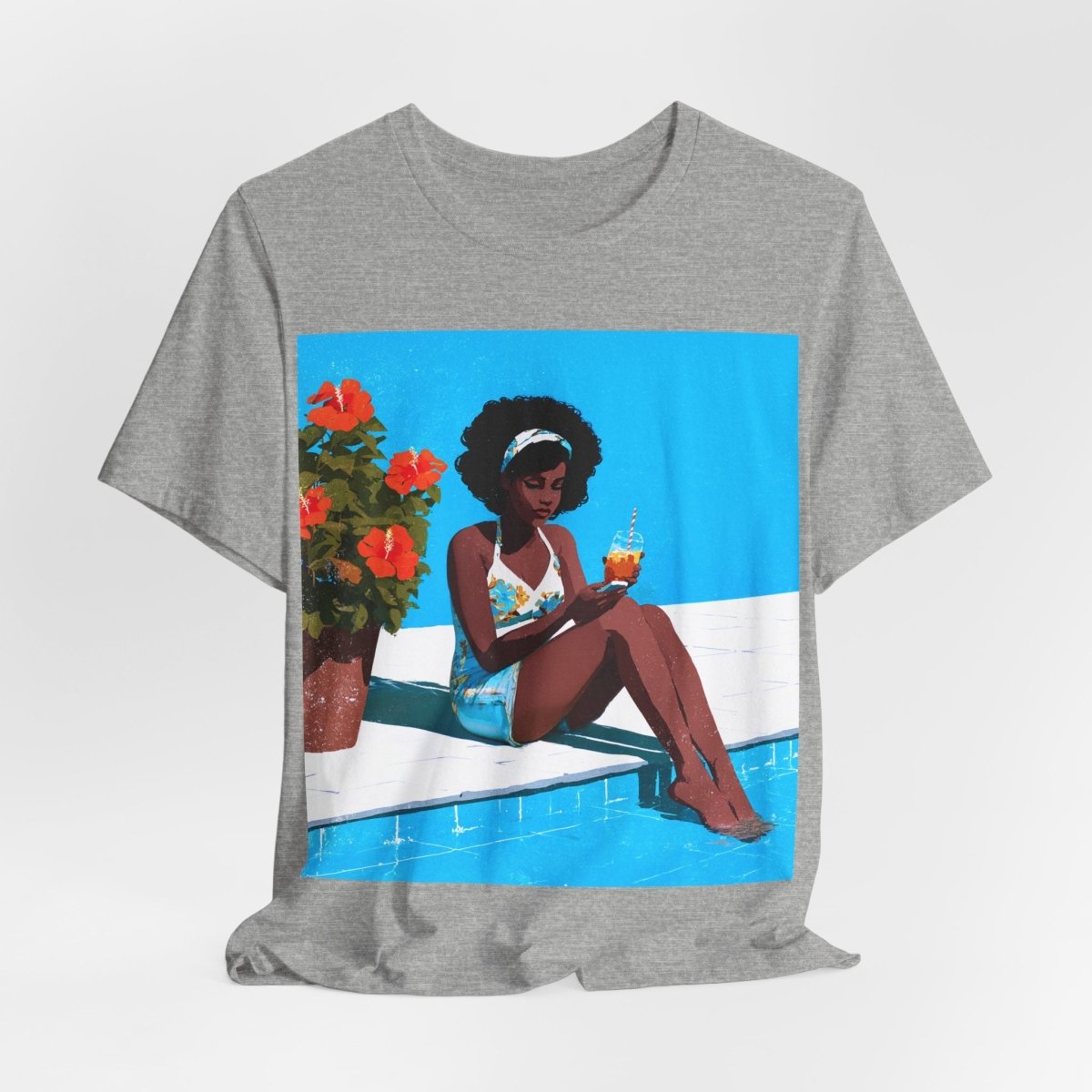 Afro Poolside Shirt - Afrocentric Art by The Trini Gee
