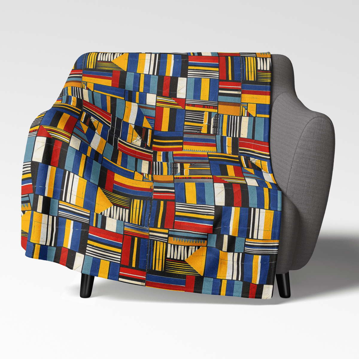 Afro Pop Geometric Blanket - The Trini Gee