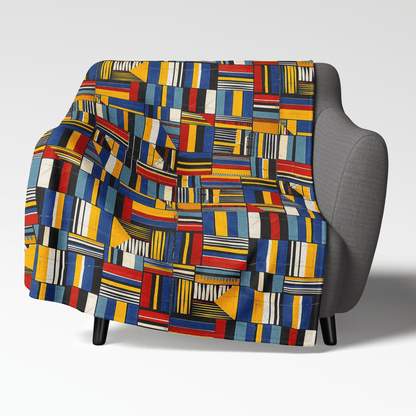 Afro Pop Geometric Blanket - The Trini Gee